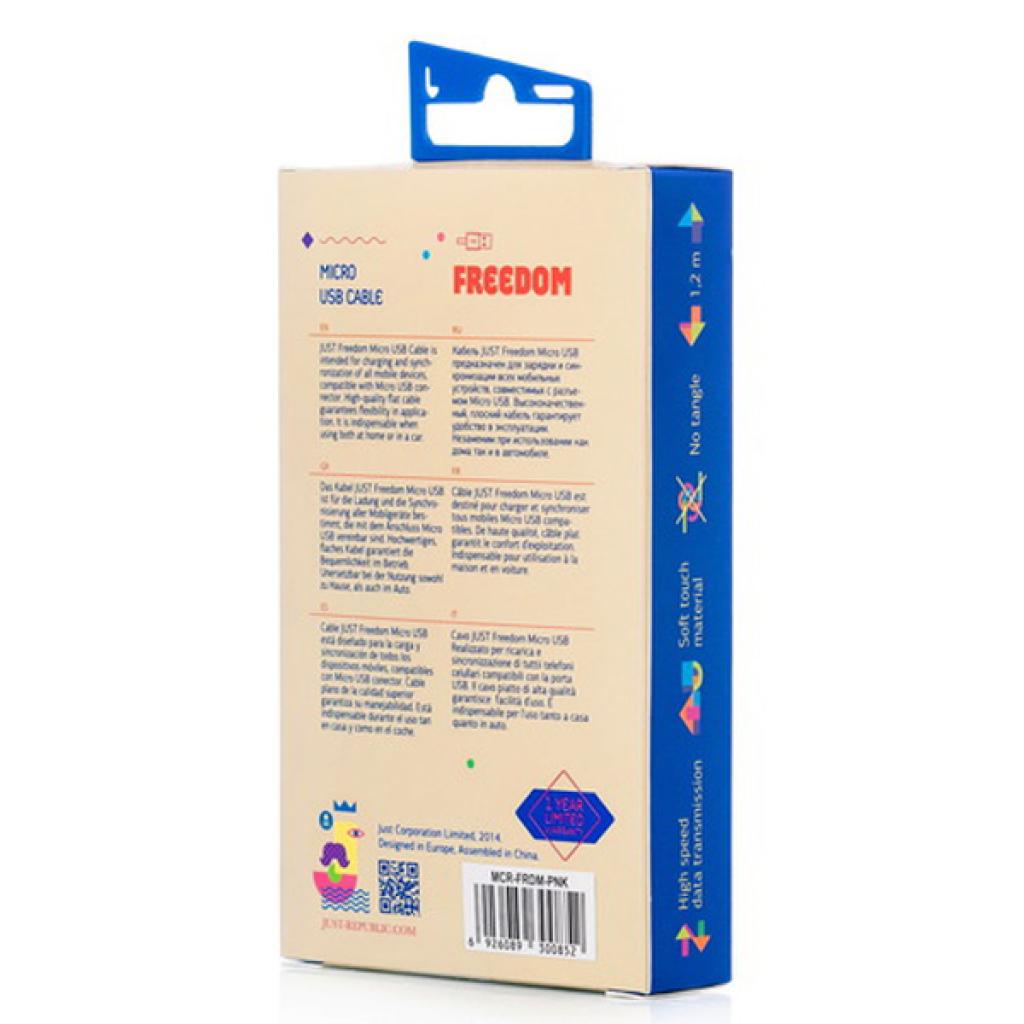 Дата кабель USB 2.0 AM to Micro 5P 1.2m Freedom Pink Just (MCR-FRDM-PNK) - 3 Дата кабель USB 2.0 AM to Micro 5P 1.2m Freedom Pink Just (MCR-FRDM-PNK) - 3