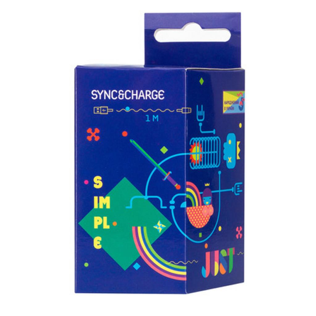 Дата кабель USB 2.0 AM to Apple 30pin 1.0m Simple White Just (30P-SMP10-WHT) - 1