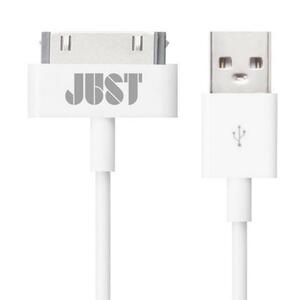 Дата кабель USB 2.0 AM to Apple 30pin 1.0m Simple White Just (30P-SMP10-WHT)