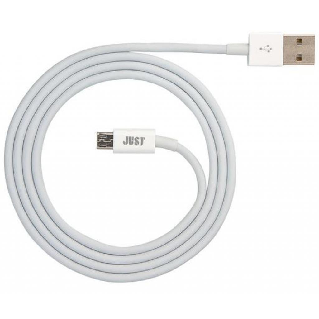 Дата кабель USB 2.0 AM to Micro 5P 1.0m Simple White Just (MCR-SMP10-WHT) - 1 Дата кабель USB 2.0 AM to Micro 5P 1.0m Simple White Just (MCR-SMP10-WHT) - 1