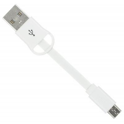 Дата кабель USB 2.0 AM to Micro 5P 0.15m KitSound (8600USBKEYWH)