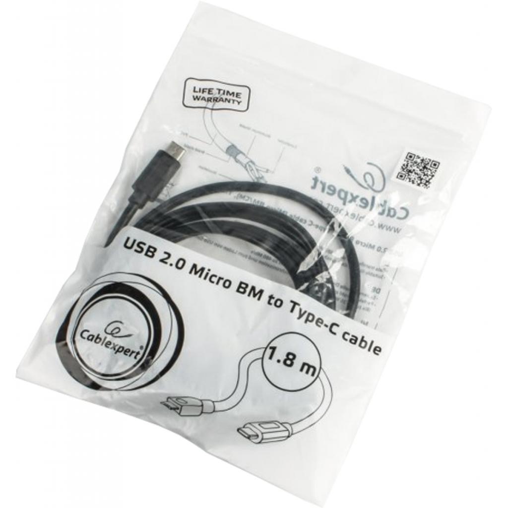 Дата кабель USB 2.0 Type-C to Micro 5P 1.0m Cablexpert (CCP-USB2-mBMCM-6) - 1