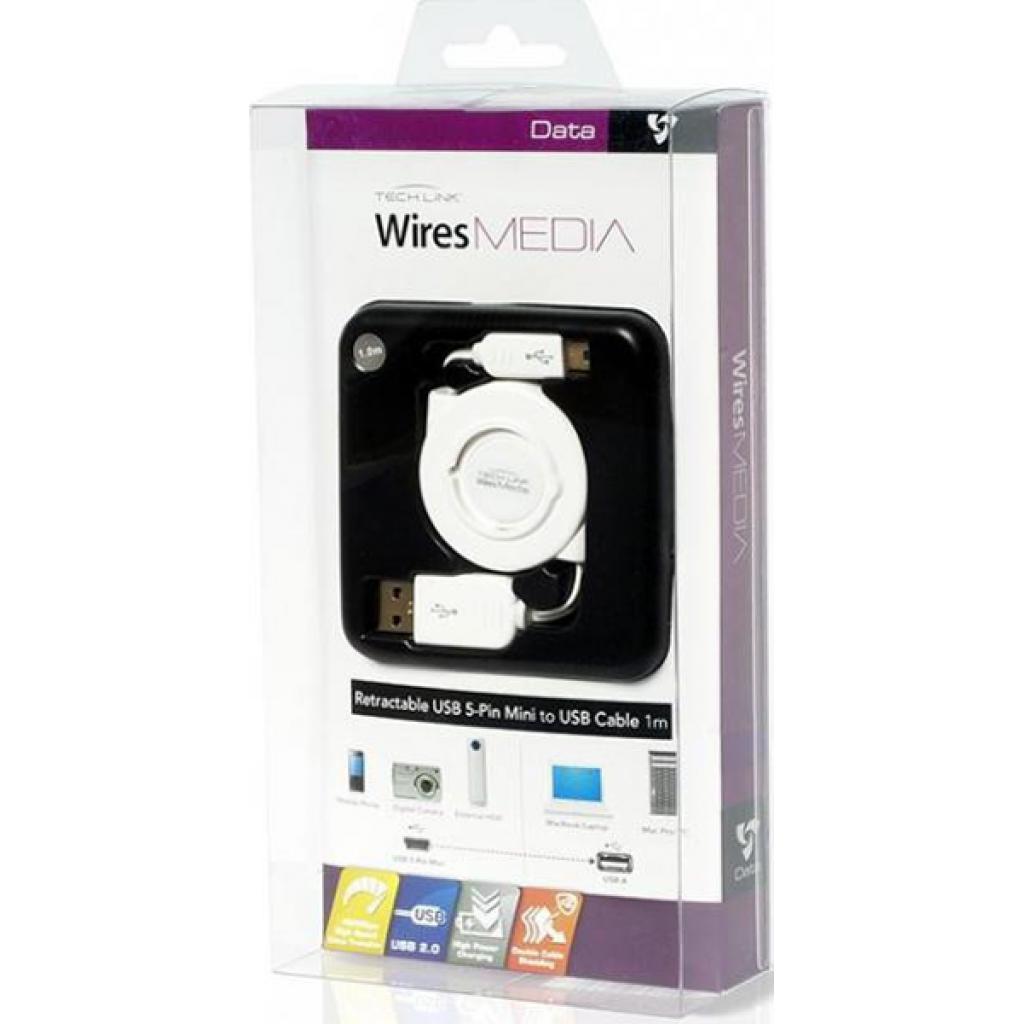Дата кабель USB 2.0 AM to Mini 5P 1.0m Techlink (726260) - 1
