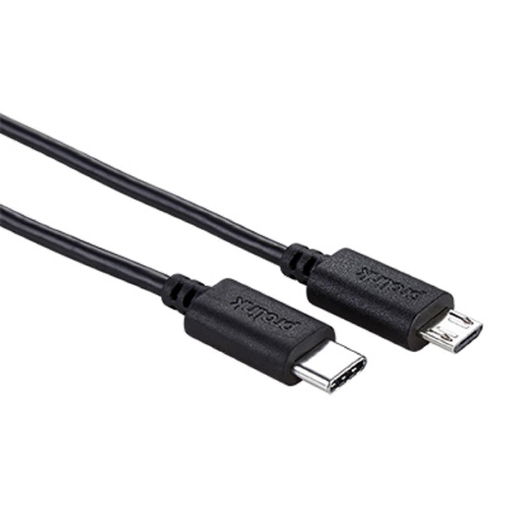 Дата кабель USB 2.0 Type-C to Micro 5P 1.0m Prolink (PB480-0100) - 3