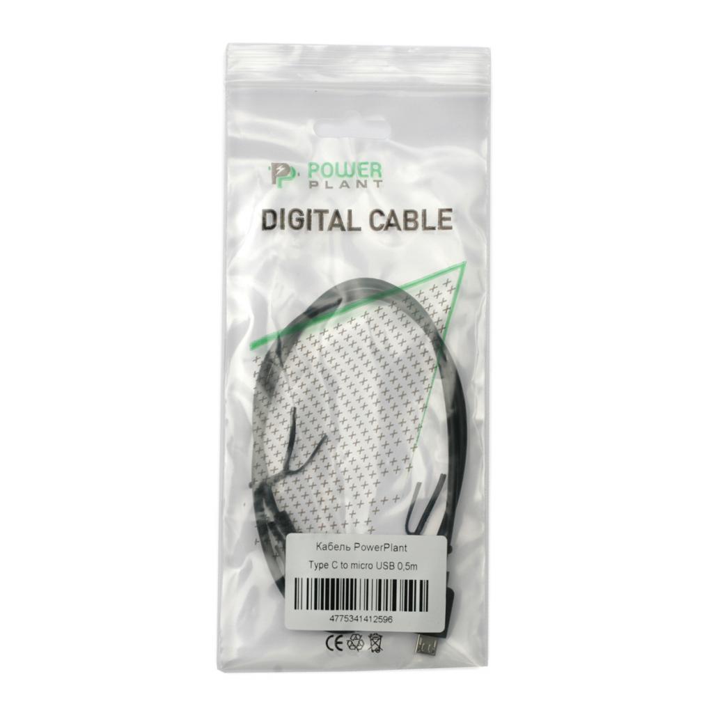 Дата кабель USB 3.0 Type C – micro USB 0.5м PowerPlant (KD00AS1259) - 1