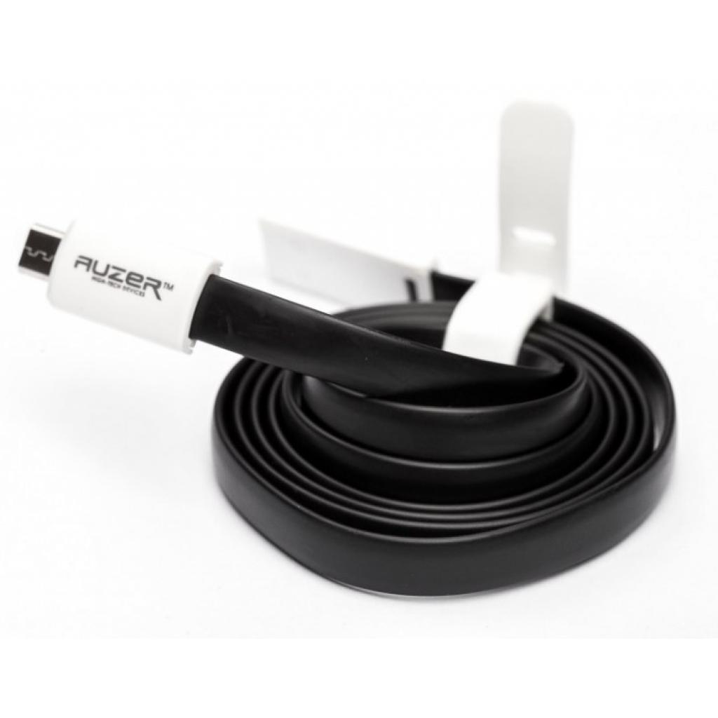 Дата кабель USB 2.0 – Micro USB 1.0м Black Auzer (AC-M1BK) - 5