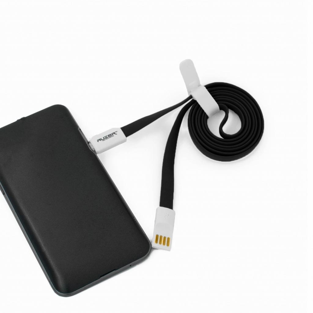 Дата кабель USB 2.0 – Micro USB 1.0м Black Auzer (AC-M1BK) - 6