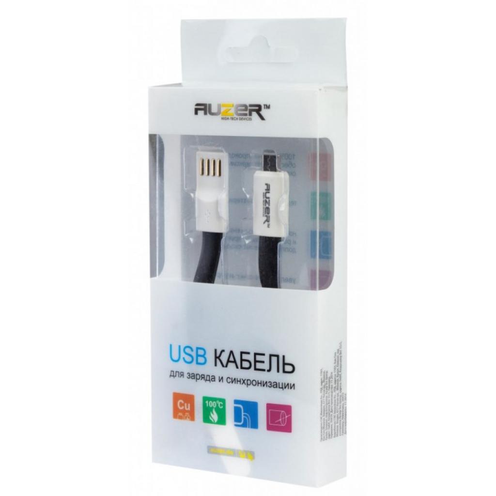 Дата кабель USB 2.0 – Micro USB 1.0м Black Auzer (AC-M1BK) - 7