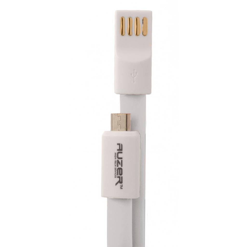 Дата кабель USB 2.0 – Micro USB 1.0м White Auzer (AC-M1WH) - 1