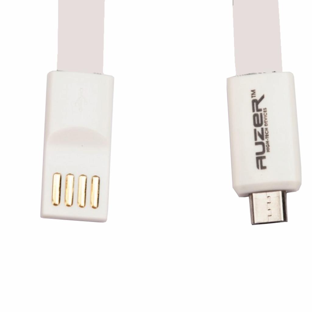 Дата кабель USB 2.0 – Micro USB 1.0м White Auzer (AC-M1WH) - 2