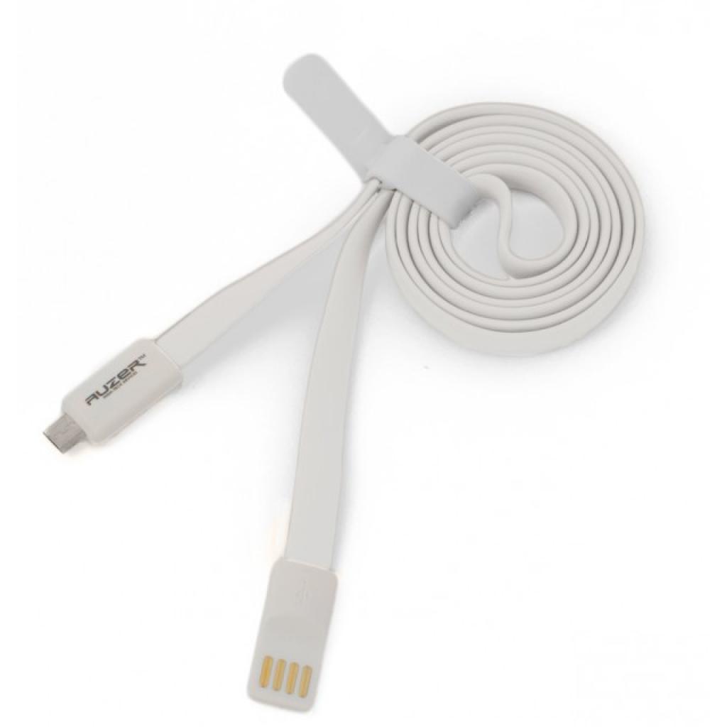 Дата кабель USB 2.0 – Micro USB 1.0м White Auzer (AC-M1WH) - 3