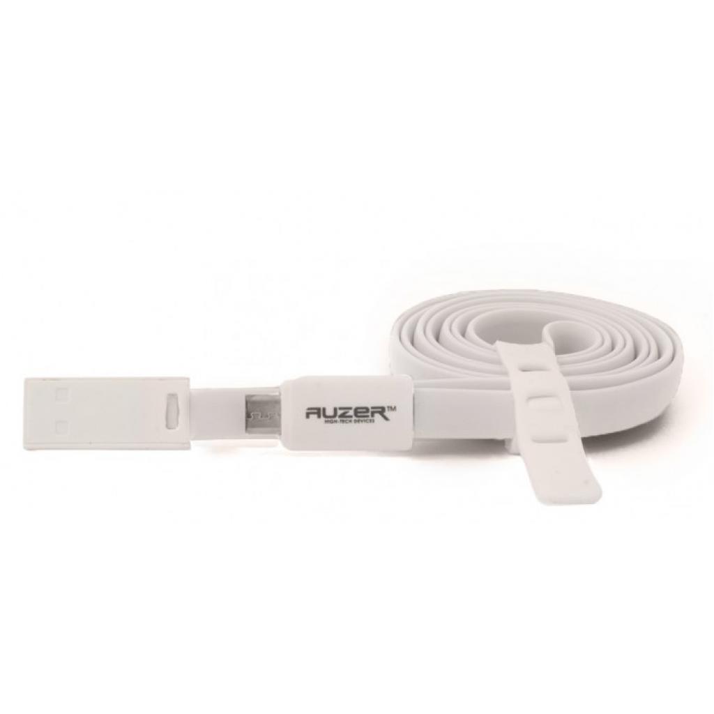 Дата кабель USB 2.0 – Micro USB 1.0м White Auzer (AC-M1WH) - 4