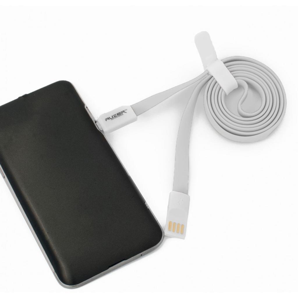 Дата кабель USB 2.0 – Micro USB 1.0м White Auzer (AC-M1WH) - 6