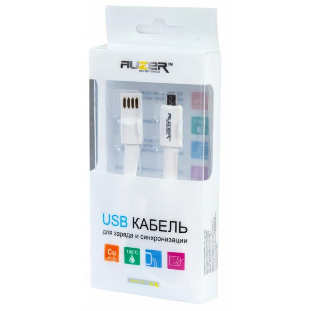 Дата кабель USB 2.0 – Micro USB 1.0м White Auzer (AC-M1WH) - 7