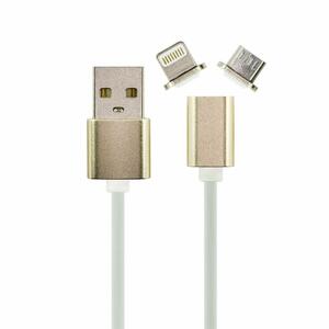Дата кабель USB Cable Magnetic Universal 2in1 (MicroUSB + iPhone 5) Mobiking (42903)