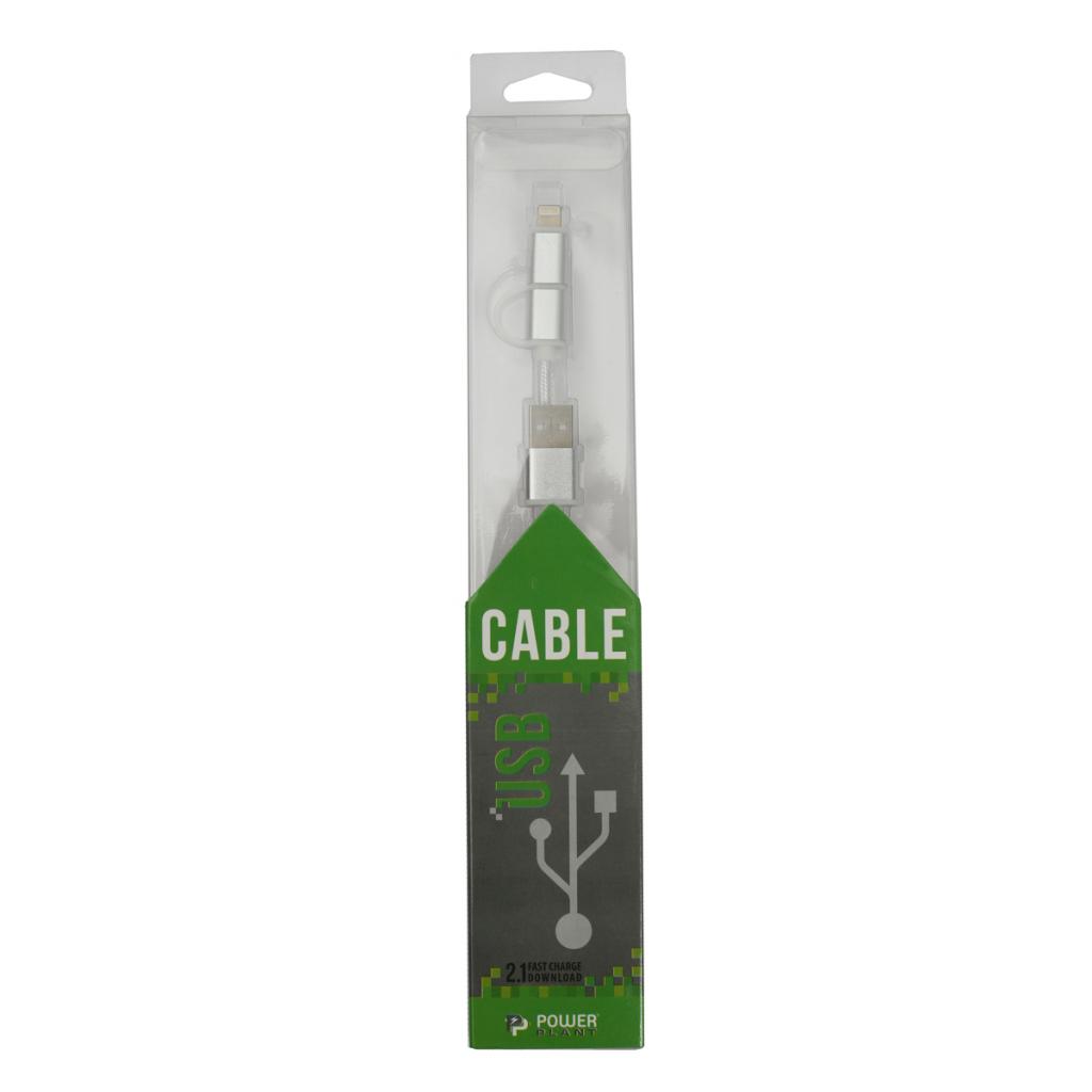 Дата кабель USB 2.0 AM to Lightning + Micro 5P 1.0m cotton PowerPlant (KD00AS1290) - 1 Дата кабель USB 2.0 AM to Lightning + Micro 5P 1.0m cotton PowerPlant (KD00AS1290) - 1