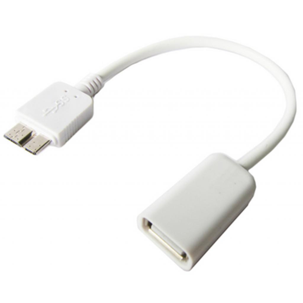 Дата кабель USB 3.0 MicroB to AF Lapara (LA-MicroUSB3.0-OTG white)