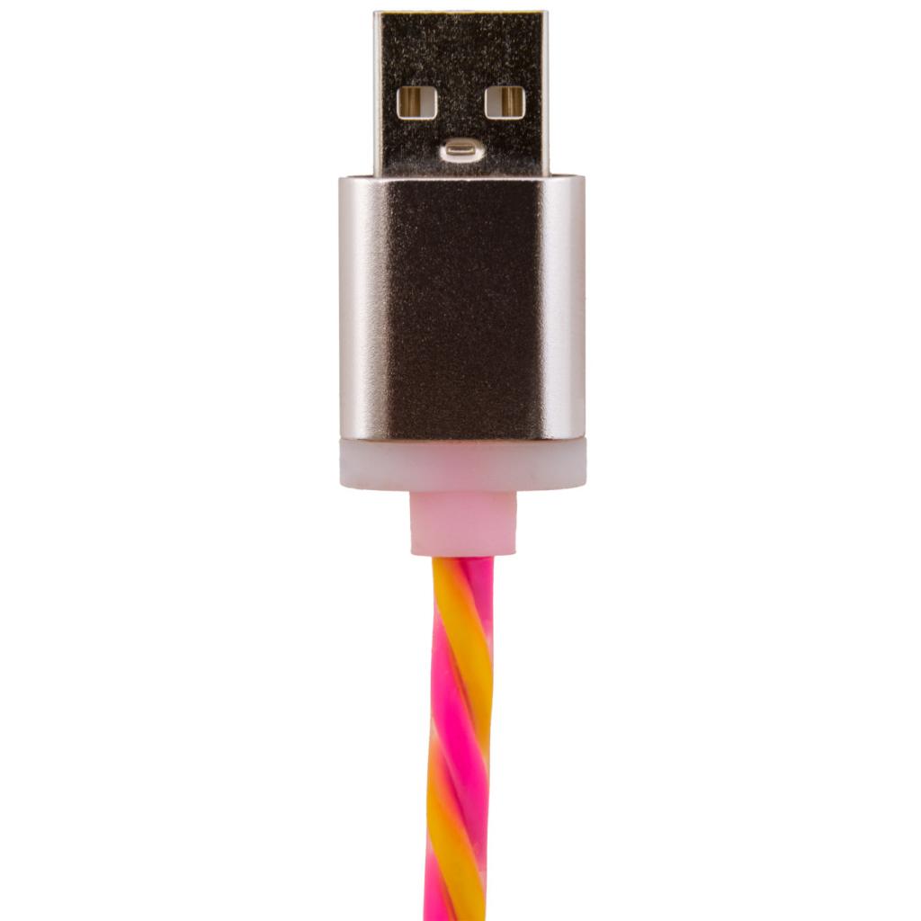 Дата кабель USB 2.0 AM to Lightning 1.0m Y-P(силикон) желто-розовый LogicPower (5140) - 1