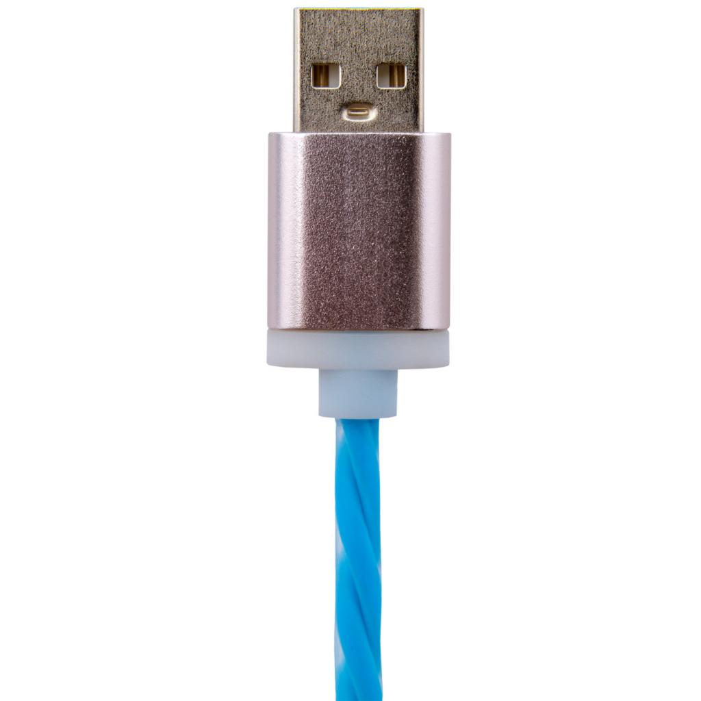Дата кабель USB 2.0 AM to Micro 5P 1.0m Bl (силикон) синий LogicPower (5149) - 1