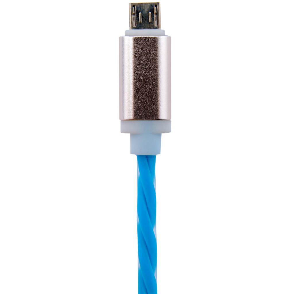 Дата кабель USB 2.0 AM to Micro 5P 1.0m Bl (силикон) синий LogicPower (5149)