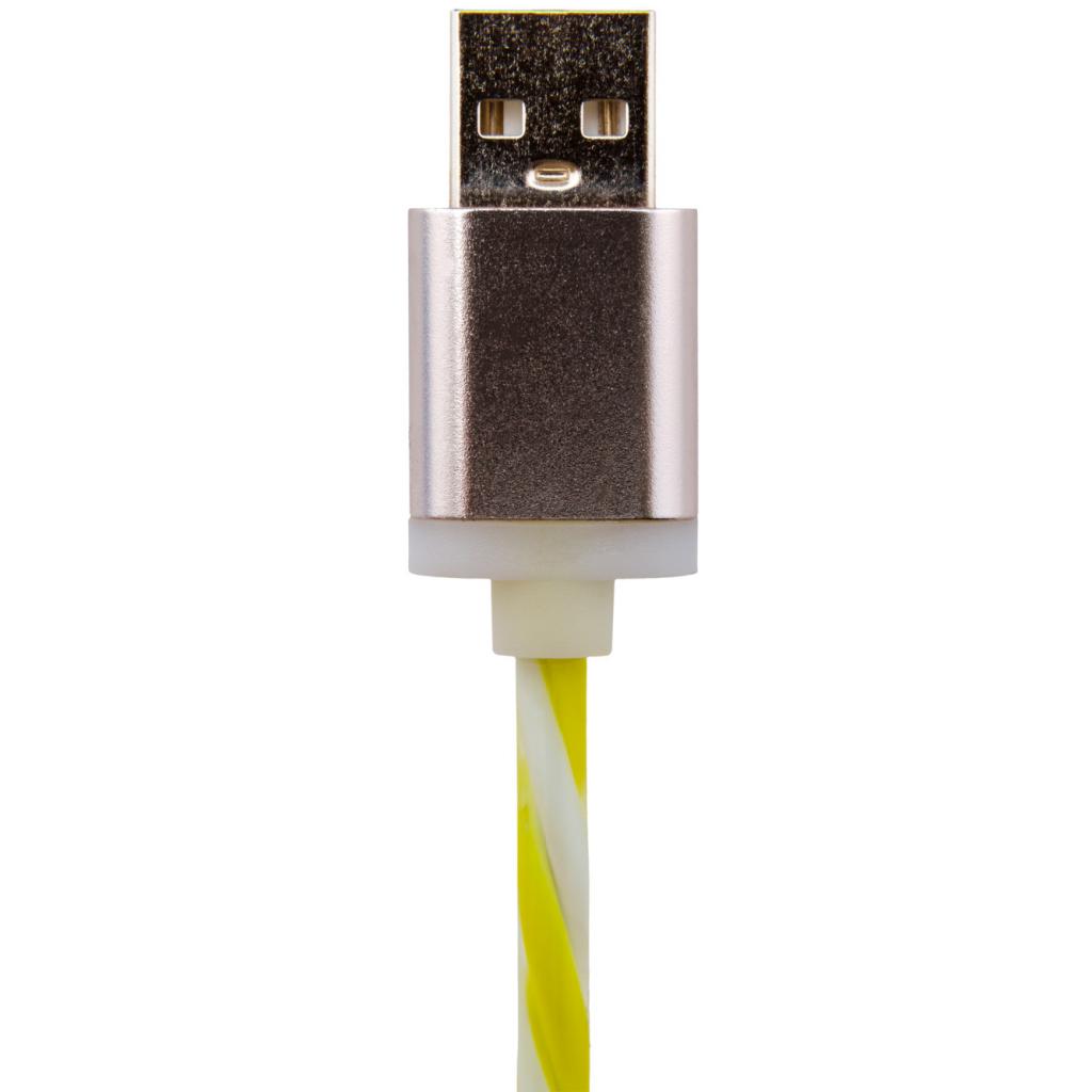 Дата кабель USB 2.0 AM to Micro 5P 1.0m W-Gr (силикон) бело-зеленый LogicPower (5151) - 1