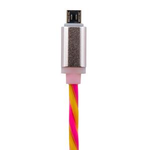 Дата кабель USB 2.0 AM to Micro 5P 1.0m Y-P (силикон) желто-розовый LogicPower (5153)