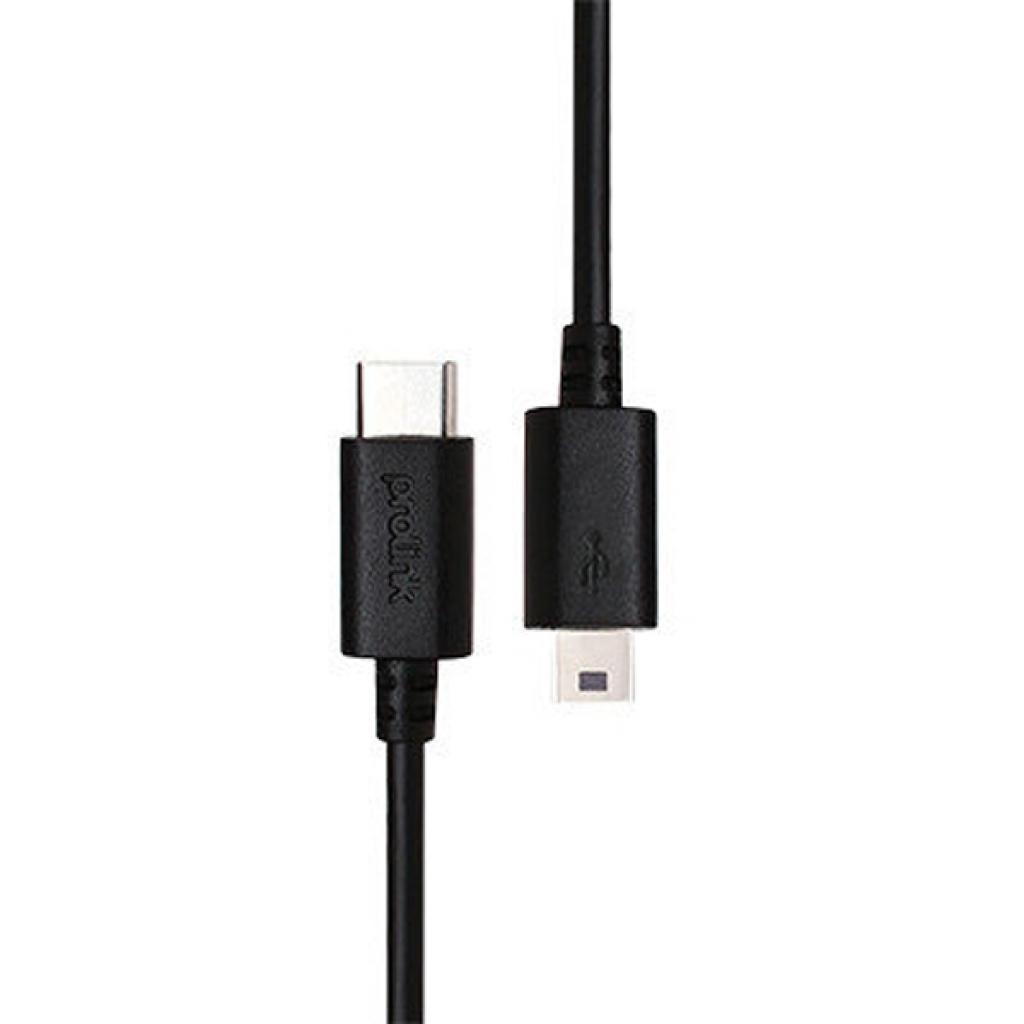 Дата кабель USB 2.0 Type-C to Mini 5P 1.0m Prolink (PB481-0100) - 1
