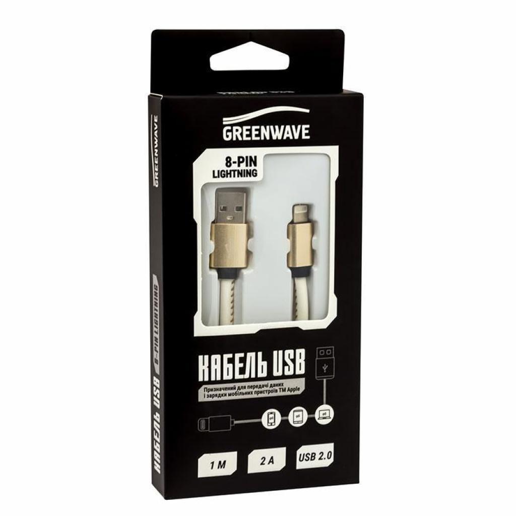 Дата кабель USB 2.0 AM to Lightning 1.0m DC-IP-102LR white Greenwave (R0014160) - 2