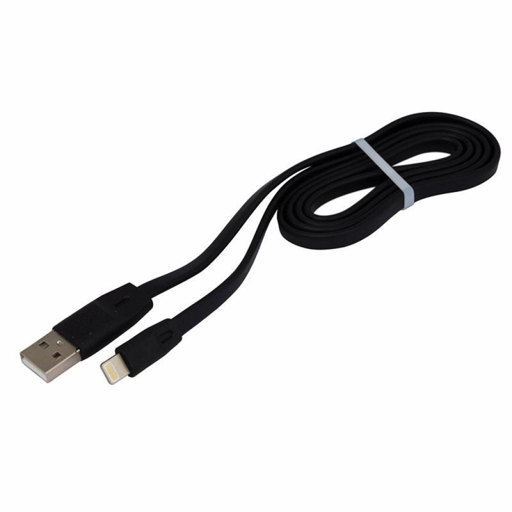 Дата кабель USB 2.0 AM to Lightning 1.0m DC-IP-102TF black Greenwave (R0014161) - 1