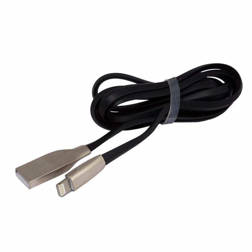 Дата кабель USB 2.0 AM to Lightning 1.0m DC-IP-102ZR black Greenwave (R0014163) - 1