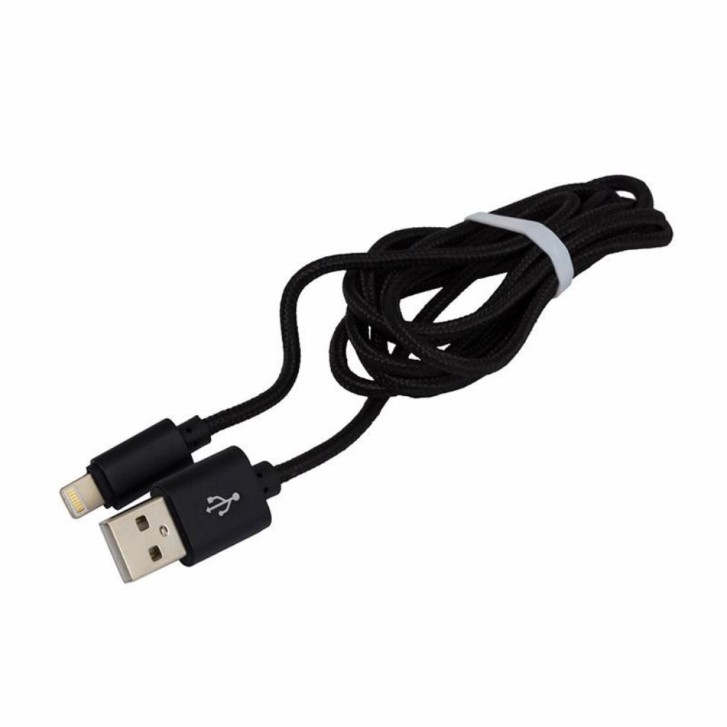 Дата кабель USB 2.0 AM to Lightning 1.0m DC-IP-152NR black Greenwave (R0014165) - 1