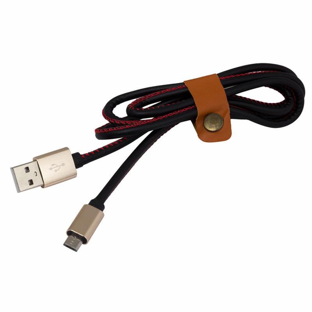 Дата кабель USB 2.0 AM to Micro 5P 1.0m DC-MU-102LR black Greenwave (R0014167) - 1