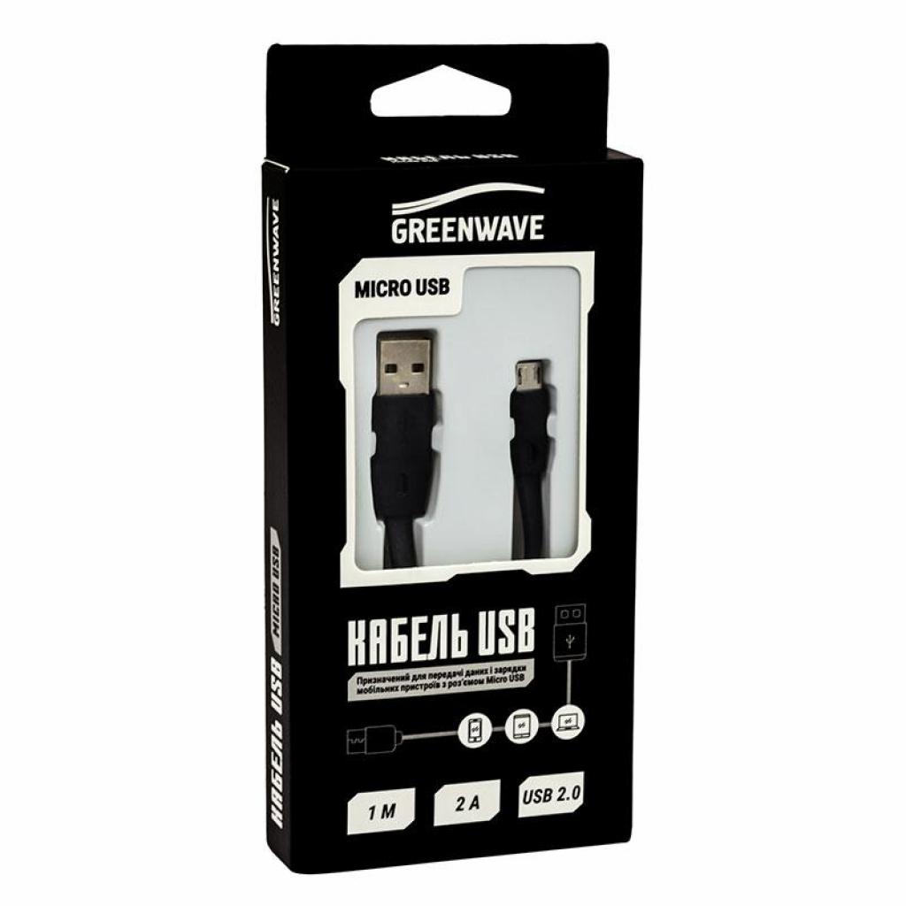 Дата кабель USB 2.0 AM to Micro 5P 1.0m DC-MU-102TF black Greenwave (R0014169) - 2