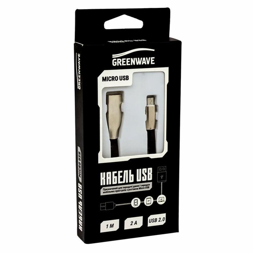 Дата кабель USB 2.0 AM to Micro 5P 1.0m DC-MU-102ZR black Greenwave (R0014171) - 2