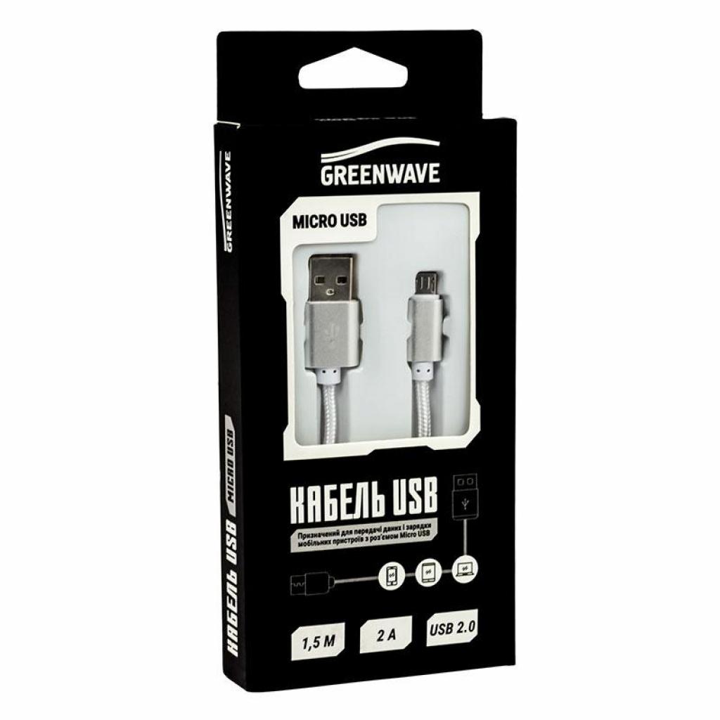 Дата кабель USB 2.0 AM to Micro 5P 1.0m DC-MU-152NR white Greenwave (R0014174) - 2