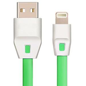 Дата кабель USB 2.0 - Lightning 2А (DR-1624) плоский (Green) 1,0м Drobak (219087)