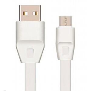 Дата кабель USB 2.0 - Micro USB 2А (DR-1624) плоский (White) 1,0м Drobak (219088)