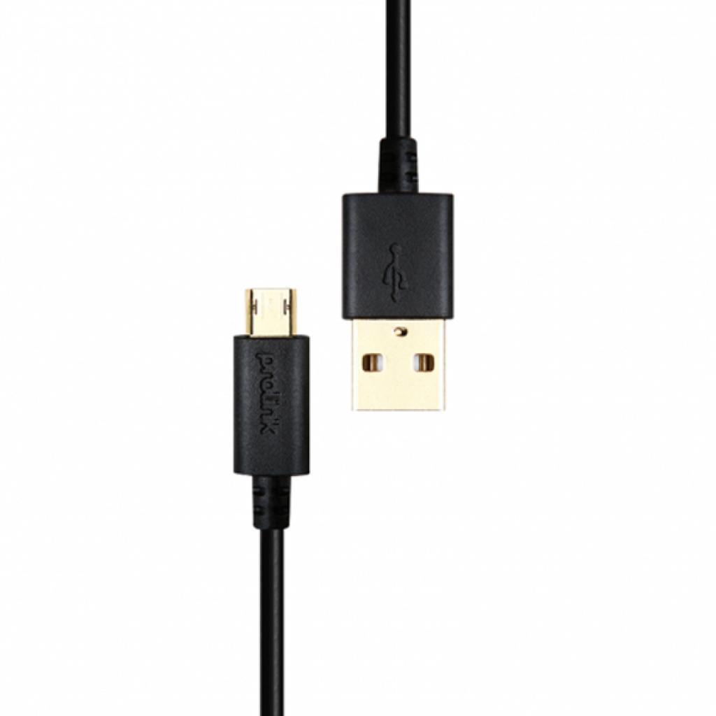 Дата кабель USB 2.0 AM to Micro 5P 1.0m Prolink (PB475G-0100) - 1