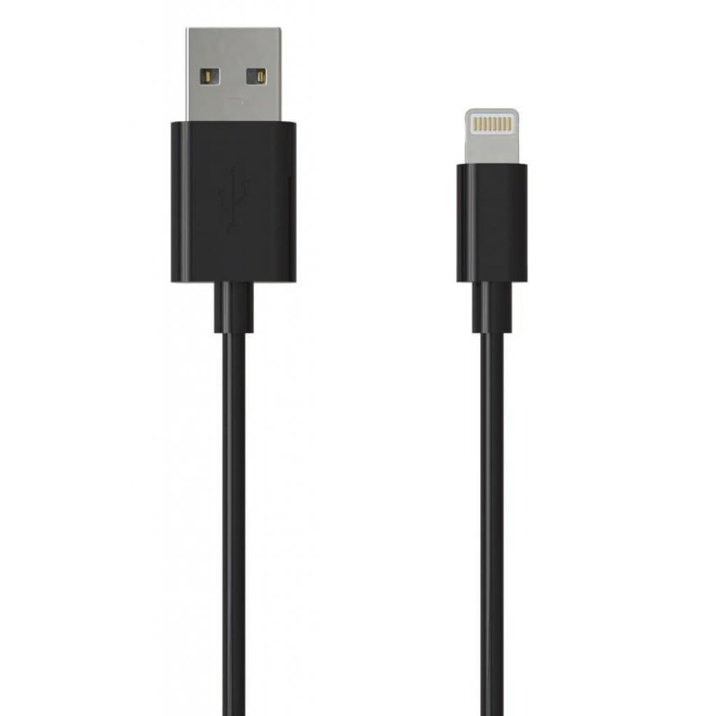 Дата кабель USB 2.0 AM to Lightning 1.0m Cu, 2.1А, Black Grand-X (PL01B) - 1