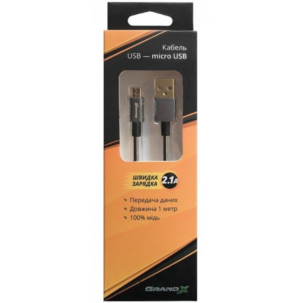 Дата кабель USB 2.0 AM to Micro 5P 1.0m Grand-X (MM-01) - 2