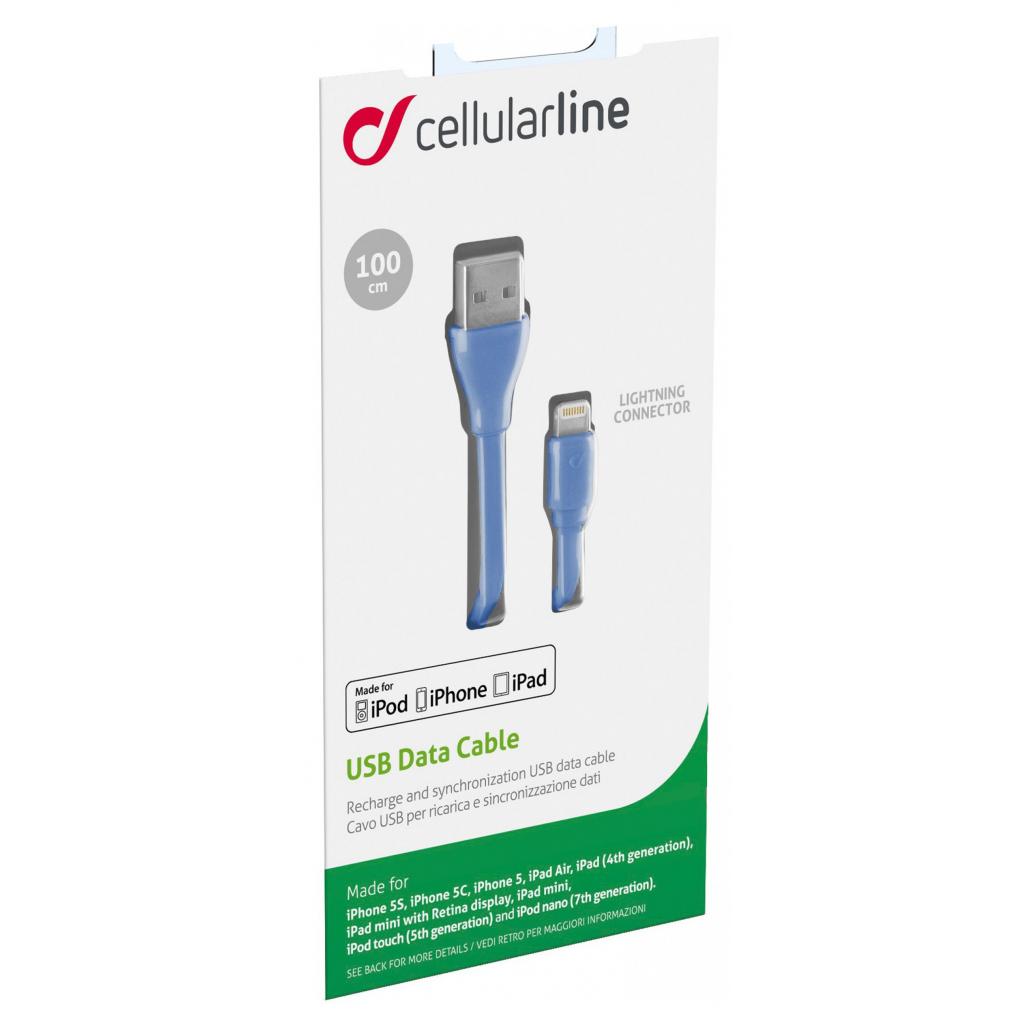 Дата кабель USB 2.0 AM to Micro 5P 1.0m blue Cellularline (USBDATACMICROUSBB) - 2 Дата кабель USB 2.0 AM to Micro 5P 1.0m blue Cellularline (USBDATACMICROUSBB) - 2