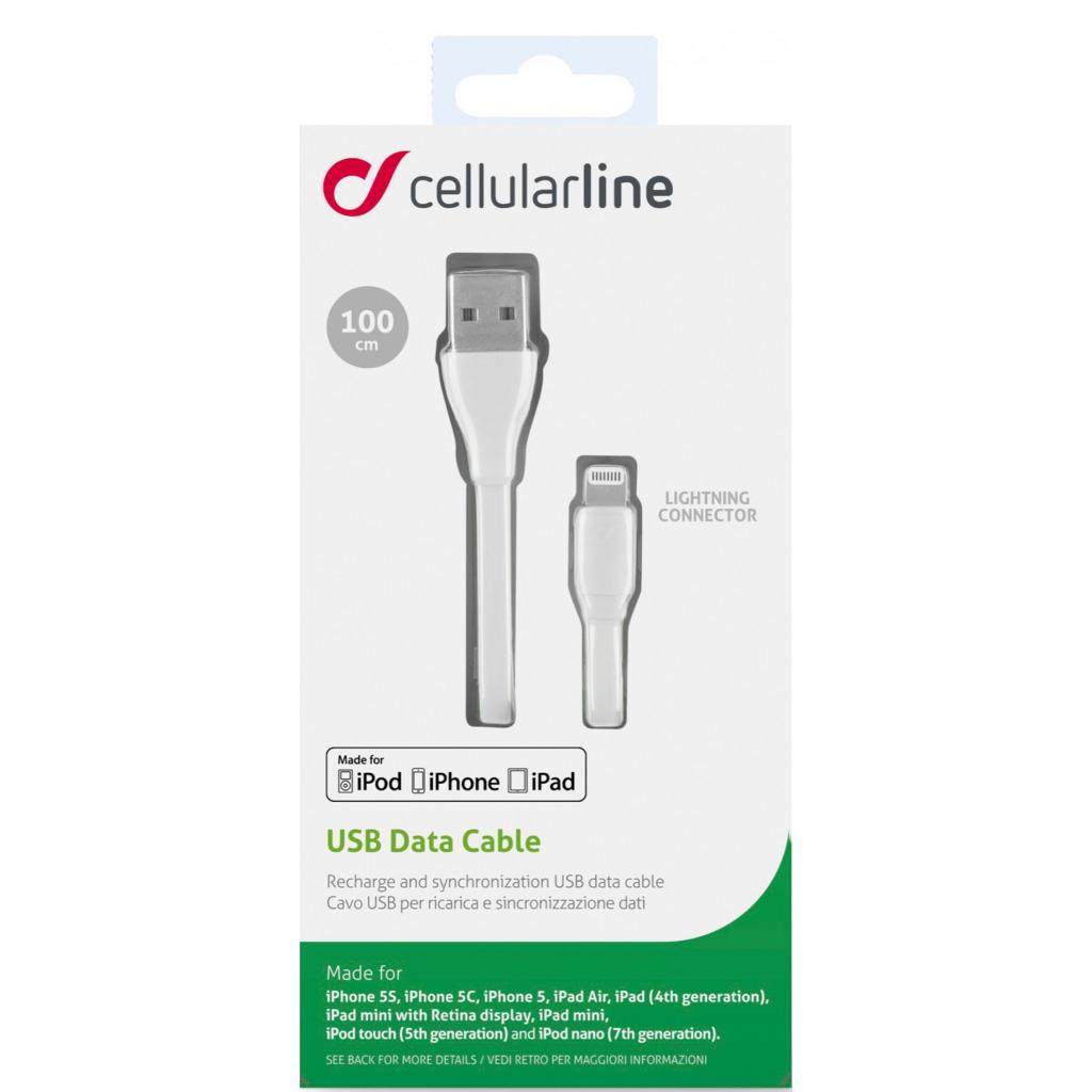 Дата кабель USB 2.0 AM to Micro 5P 1.0m green Cellularline (USBDATACMICROUSBG) - 2