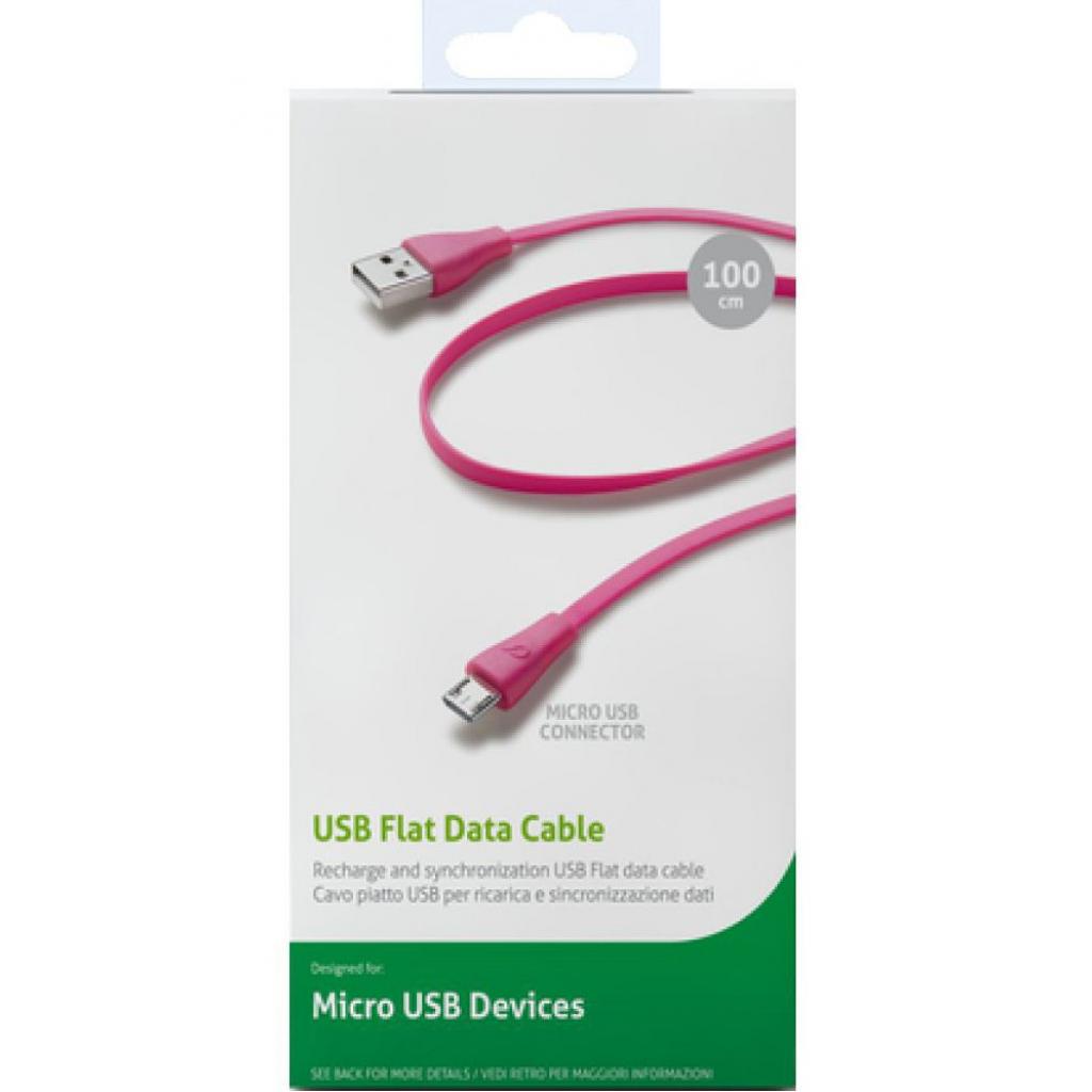 Дата кабель USB 2.0 AM to Micro 5P 1.0m pink Cellularline (USBDATACMICROUSBP) - 2 Дата кабель USB 2.0 AM to Micro 5P 1.0m pink Cellularline (USBDATACMICROUSBP) - 2
