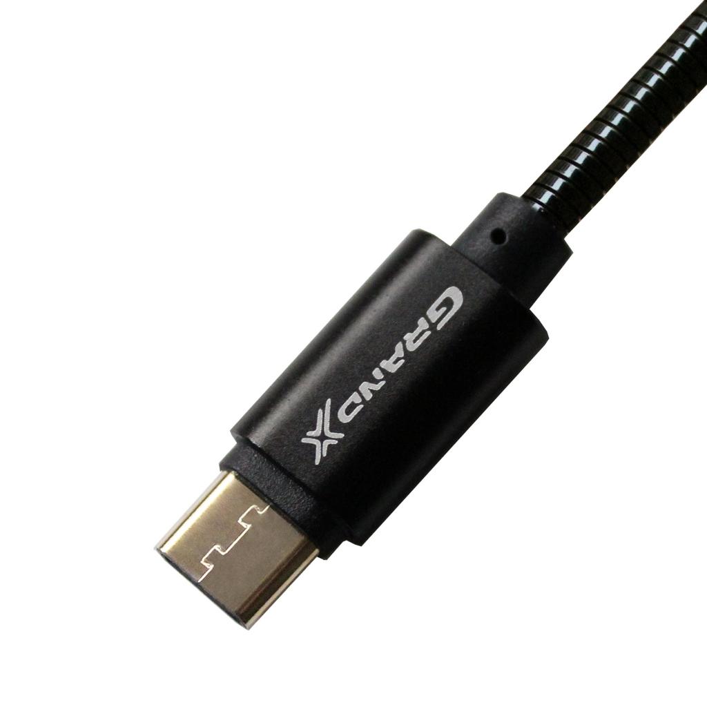 Дата кабель USB 2.0 AM to Type-C 1.0m Black Grand-X (MC-01B) - 2