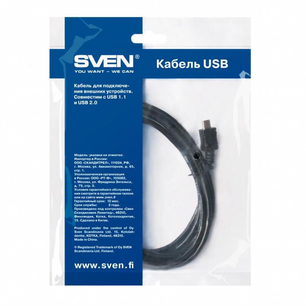 Дата кабель USB 2.0 AM to Micro 5P 1.8m Sven (1300142) - 3