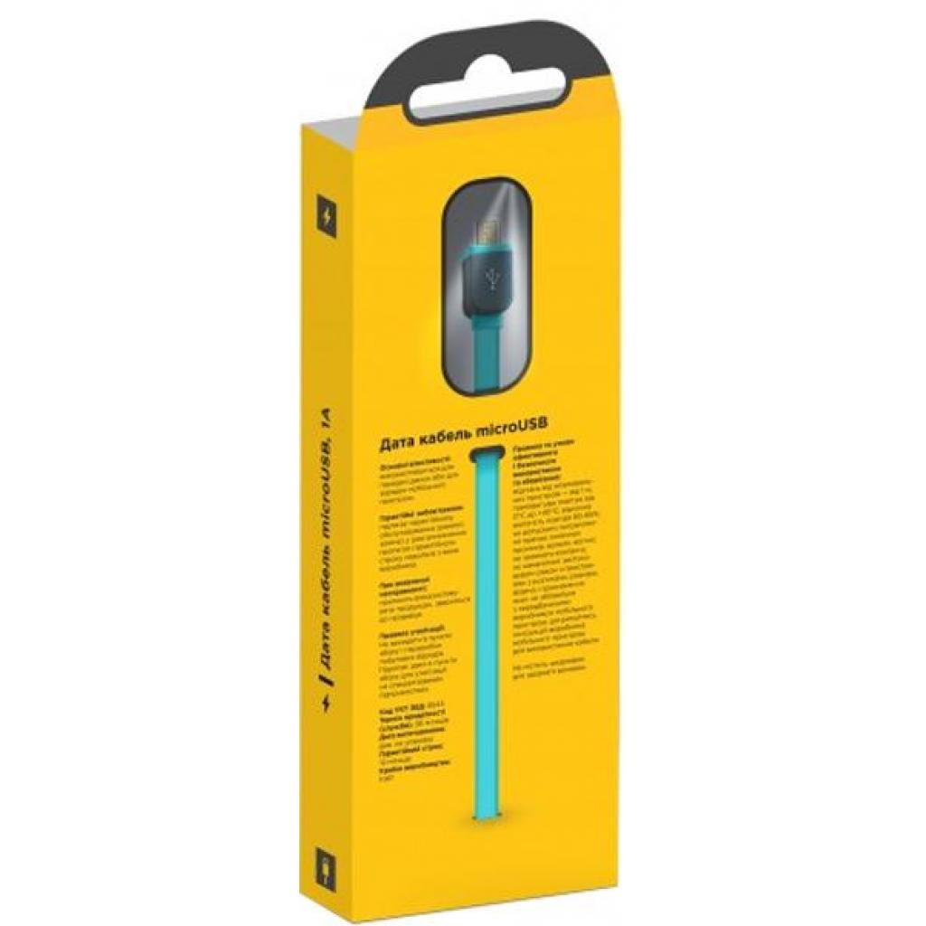 Дата кабель USB 2.0 AM to Micro 5P 1.0m Color Auqamarin Florence (FDC-M1-2A) - 1