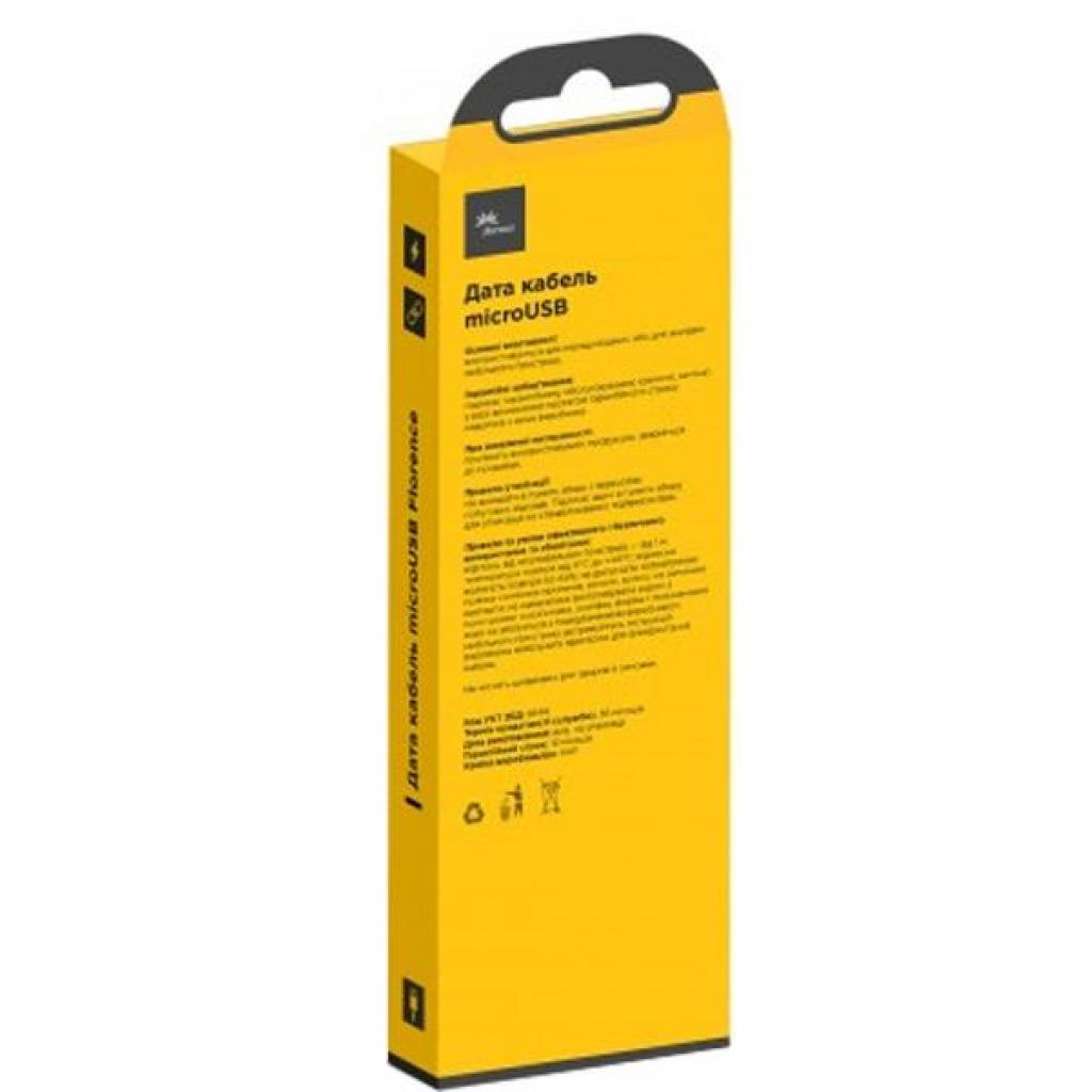 Дата кабель USB 2.0 AM to Micro 5P 1.0m Black Florence (FD-M1-1B) - 1