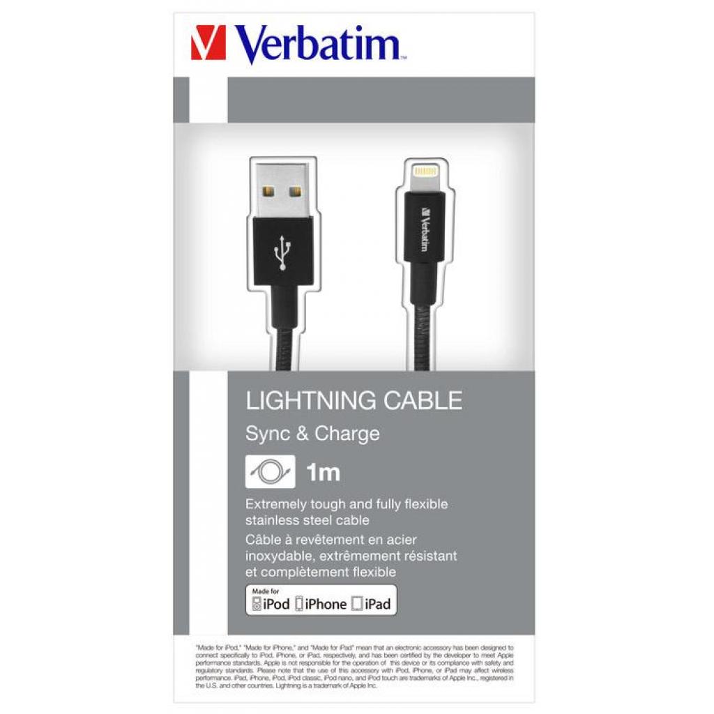 Дата кабель USB 2.0 AM to Lightning 1.0m black Verbatim (48858) - 5 Дата кабель USB 2.0 AM to Lightning 1.0m black Verbatim (48858) - 5