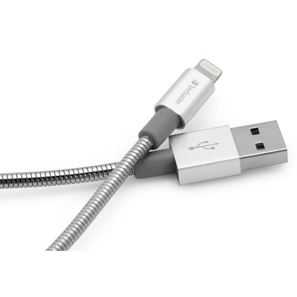 Дата кабель USB 2.0 AM to Lightning 1.0m silver Verbatim (48859) - 1