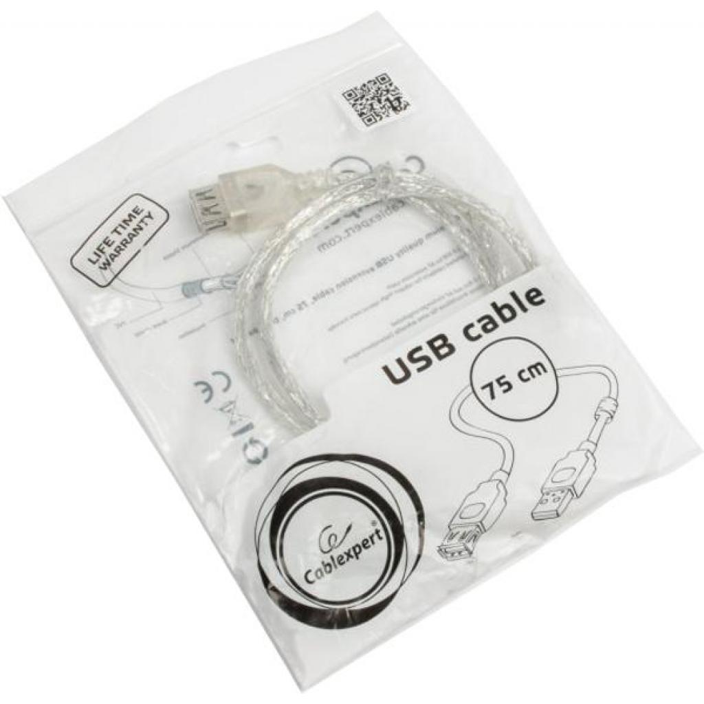 Дата кабель USB 2.0 AM/AF 0.75m Cablexpert (CCF-USB2-AMAF-TR-0.75M) - 1